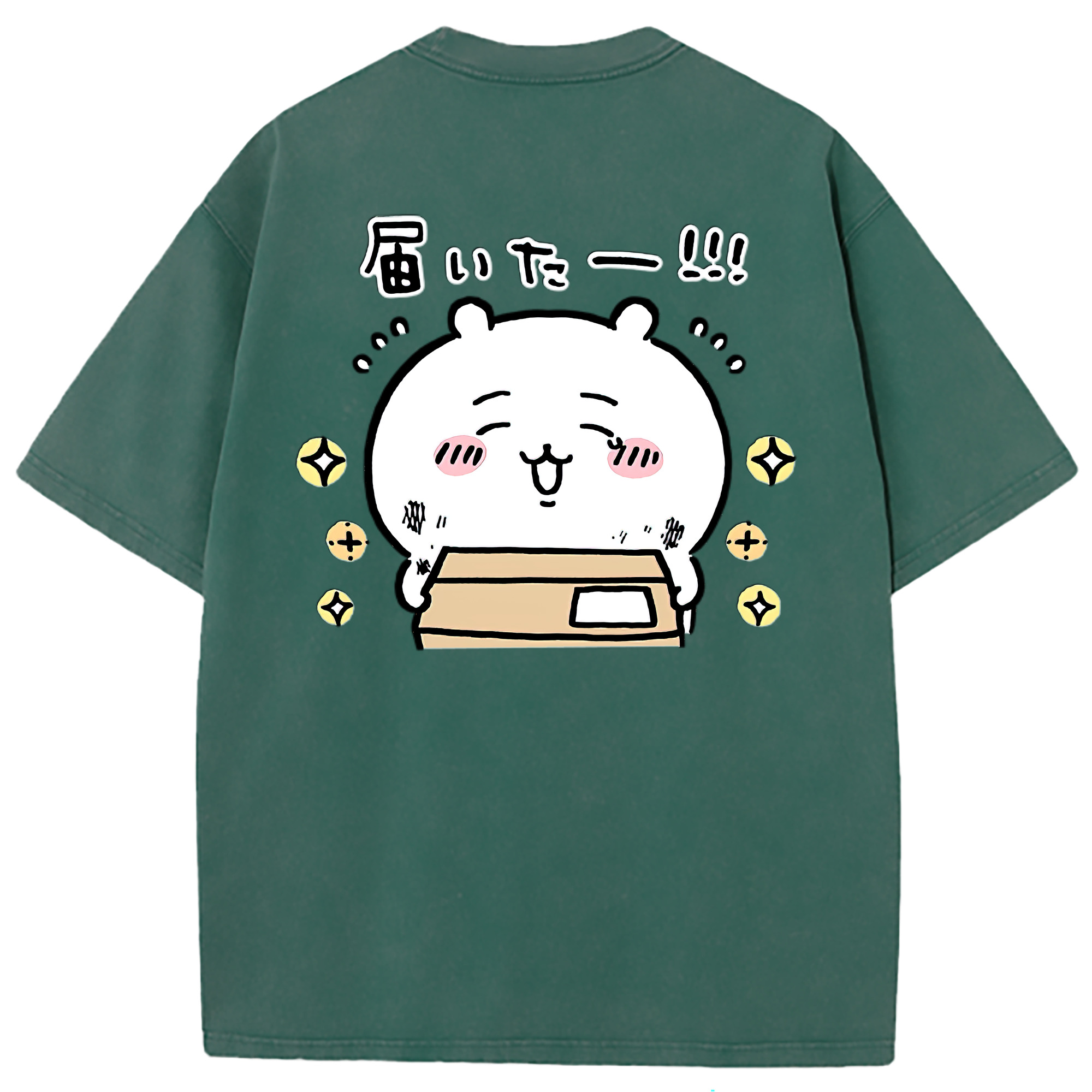 （画像用） ちいかわ ちいかわ Chii-kawa chiikawa 綿100% ヴィンテージ風 半袖Tシャツ（背面プリント）